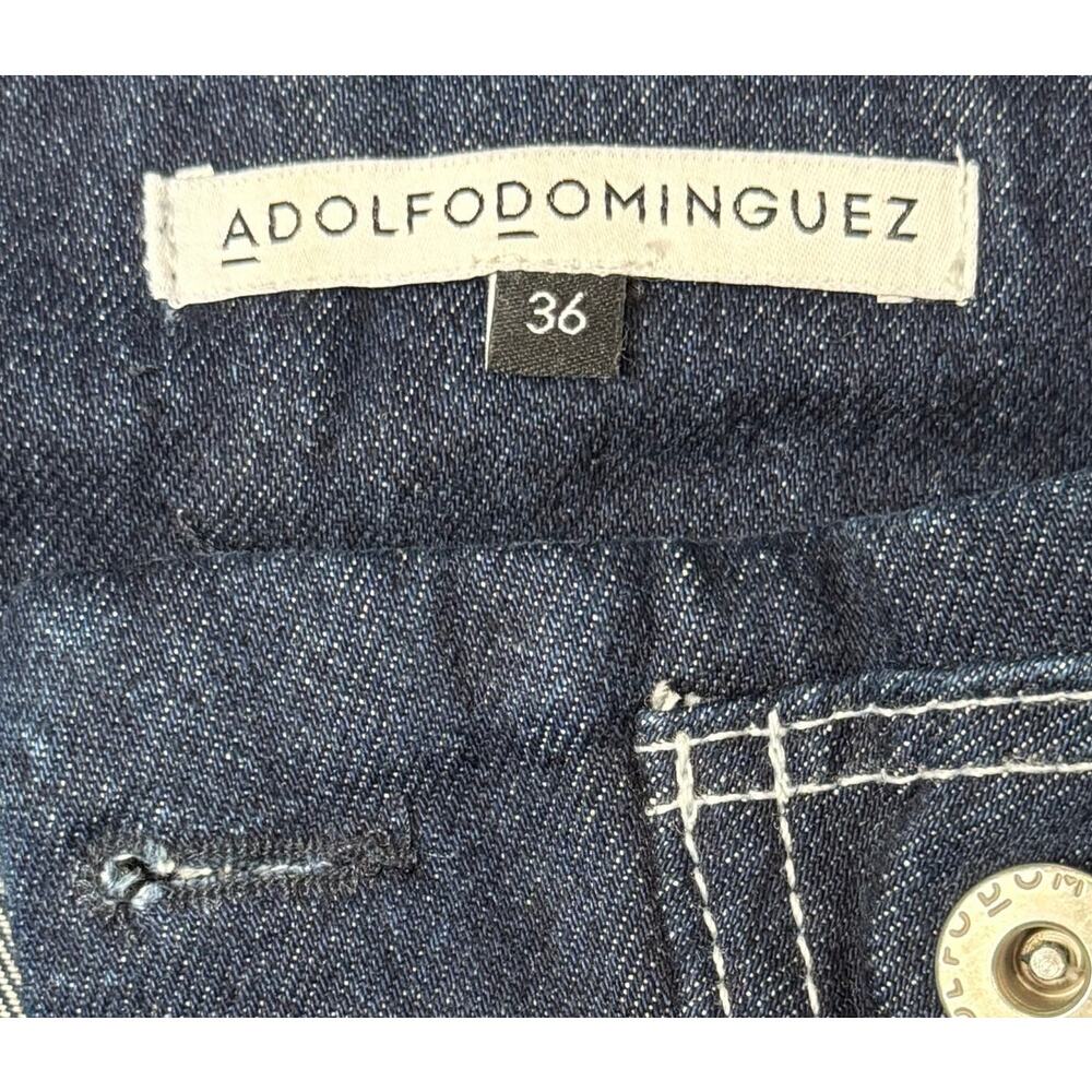 ADOLFO‎ DOMINGUEZ Womens Dark Wash Denim Wrap Maxi Skirt Size 36 / US Sz 2 - Picture 7 of 8